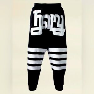 KTZ HOLY HAREM DROP CROTCH EMBROIDERY STITCH FONT TYPE HEAVYWEIGHT SWEATS M/L